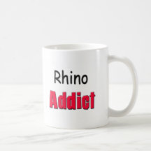 Intoxiqué de rhinocéros tasse à café