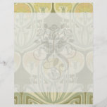 intricate art nouveau floral art flyer design
