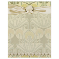 intricate art nouveau floral art letterhead template