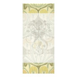 intricate art nouveau floral art rack card design