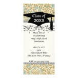 intricate art nouveau pine cone art graduation personalized announcement