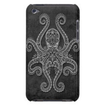 Intricate Dark Stone Octopus Barely There iPod Cases