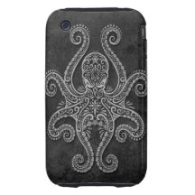 Intricate Dark Stone Octopus iPhone 3 Tough Cases