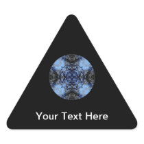 Intricate Decorative design. Black & Blue. Sticker