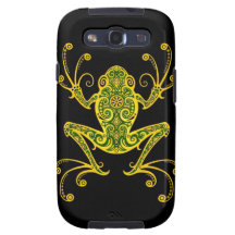 Intricate Green and Black Tree Frog Samsung Galaxy SIII Cases