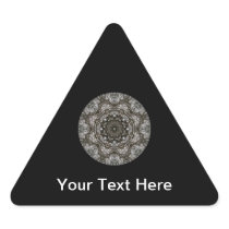 Intricate pattern. Decorative design. Black Triangle Stickers