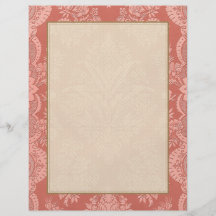 Intricate Vintage Floral in Melon Full Color Flyer