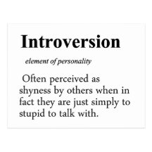 Introversion Definition Postcard