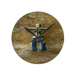 Inuit Eskimo Inukshuk & Rock Texture Clock