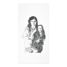 Inuit family customized photo card