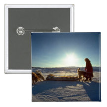 Inuit girls with their team, Pelly Bay Pinback Buttons