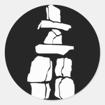 Inuit Inukshuk Stickers Vancouver Landmark Art