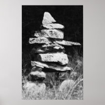 Inukshuk  Stands Tall and Strong Poster