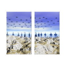 Invasion force Wrapped Canvas Gallery Wrapped Canvas