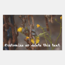 Invasive Flower; Customizable Greetings Rectangle Sticker