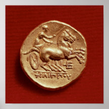 Inverse d'un stater de Philip II de Macédoine Posters