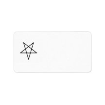 Inverted Pentagram Personalized Address Label