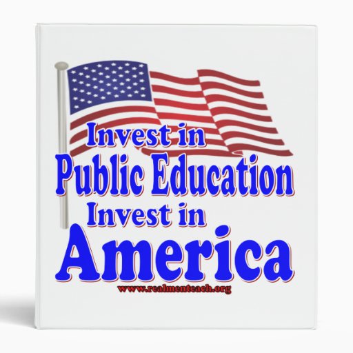 Invest in Public Education Vinyl Binder
