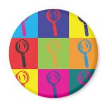 Investigating Pop Art Fridge Magnet