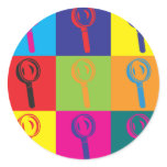 Investigating Pop Art Round Stickers