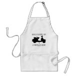 Invigorated By A Vintage Ride (Motor Scooter Fan) Aprons