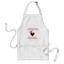 Invisible Chronic Pain Red Heart Aprons