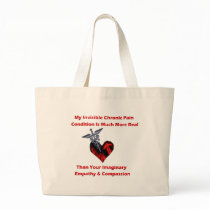 Invisible Chronic Pain Red Heart Bag