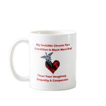 Invisible Chronic Pain Red Heart Mug