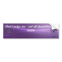 Invisible Disability Bumpersticker Bumper Stickers