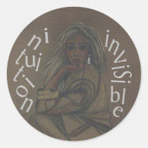 Invisible Intuition Round Sticker