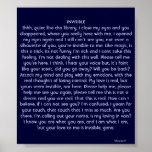 invisible (original Poem)Poster - ... - Customized