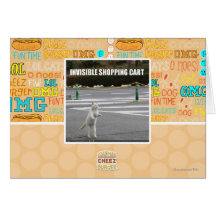 INVISIBLE SHOPPING CART GREETING CARD