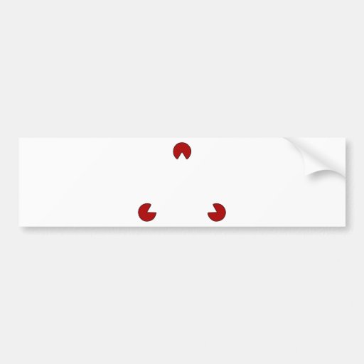 Invisible Triangle Optical Illusion Bumper Stickers