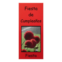 Invitación - Fiesta de Cumpleaños - Dalias Rojas Invite