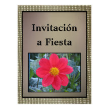 Invitación - Fiesta - Flor Roja Invite