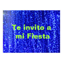 Invitación -Te invito a mi Fiesta - Azul Invitation