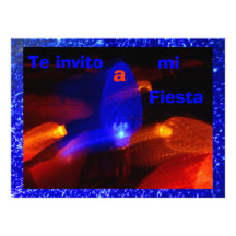 Invitación - Te invito a mi Fiesta - Azul Invitation