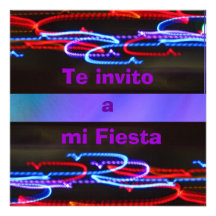 Invitación -Te invito a mi Fiesta - Multicolor Personalized Invitation