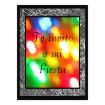 Invitación -Te invito a mi Fiesta - Multicolor Personalized Invitations