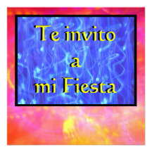Invitación - Te invito a mi Fiesta - Multicolor Custom Announcement