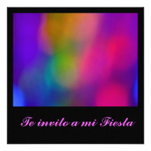 Invitación - Te invito a mi Fiesta - Multicolor Custom Announcements