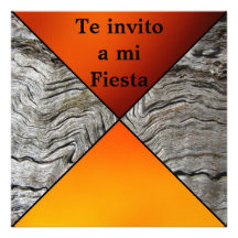 Invitación -Te invito a mi Fiesta - Naranja Invitations