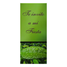 Invitación - Te invito a mi Fiesta - Verde Personalized Invites