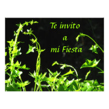 Invitación - Te invito a mi Fiesta - Verde Personalized Invites