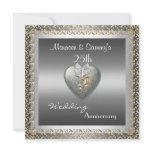 Invitation 25th Anniversary Wedding Silver Elegant