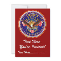 Invitation 4.5" x 6.25" America not forgotten....