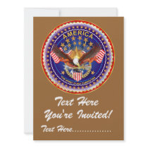 Invitation 5.5" X 7.5"  America not forgotten....