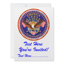 Invitation 5.5" X 7.5"  America not forgotten....
