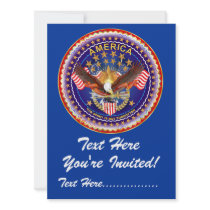 Invitation 5.5" X 7.5"  America not forgotten....
