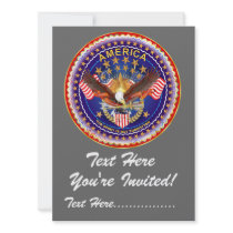 Invitation 5.5" X 7.5"  America not forgotten....